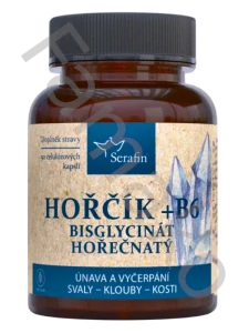 PŘÍRODNÍ HOŘČÍK + B6 - ÚNAVA, VYČERPÁNÍ, SVALY, KLOUBY, KOSTI - 90 ks kapslí