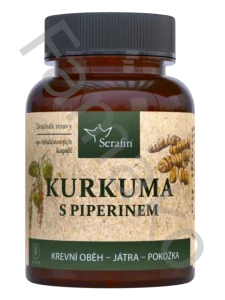 KURKUMA + PIPERIN - KREVNÍ OBĚH - JÁTRA - POKOŽKA - 90 tobolek