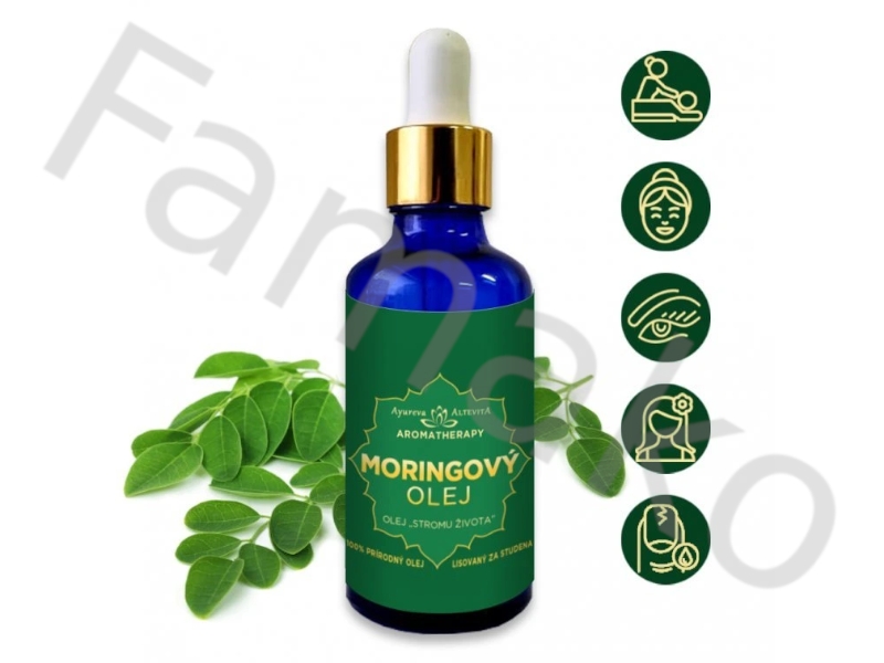  Moringový olej – Olej „stromu života“ 100% přírodní olej lisovaný za studena - 50 ml 