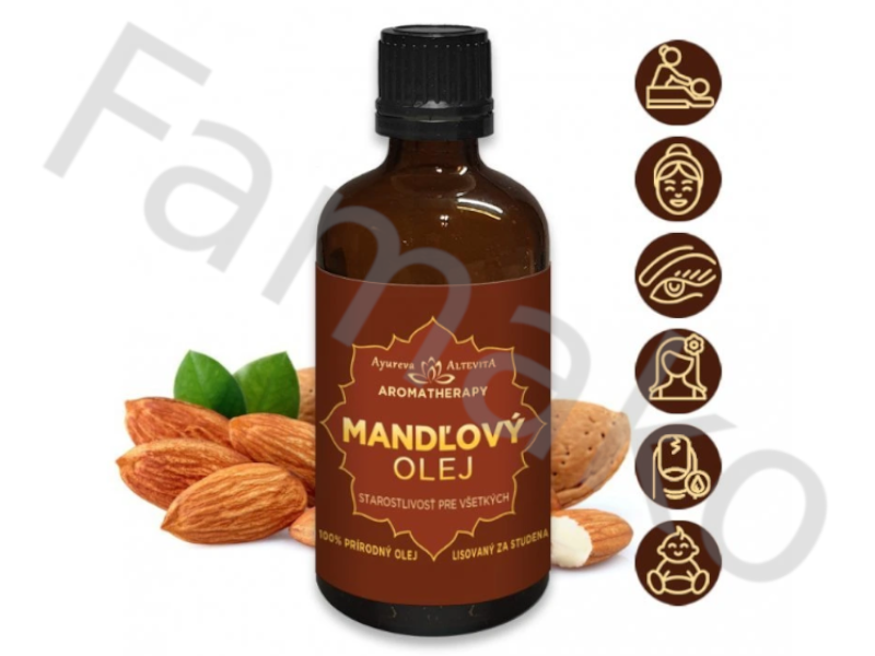 Mandlový olej 100% přírodní lisovaný za studena 100 ml