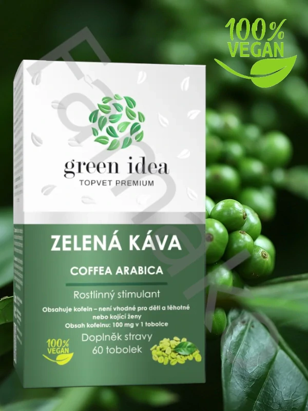 Zelená káva bylinný extrakt - tobolky