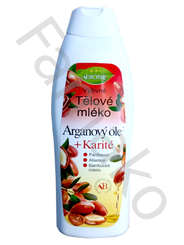 Tělové mléko ARGANOVÝ OLEJ + KARITÉ výživné 500 ml