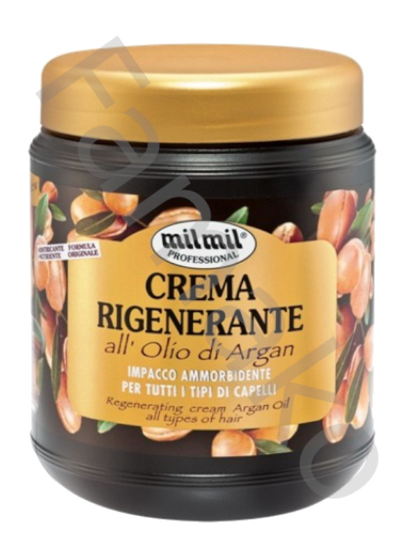PROFESIONÁLNÍ Regenerační krém s arganovým olejem pro všechny typy vlasů 1 000ml "MILMIL"