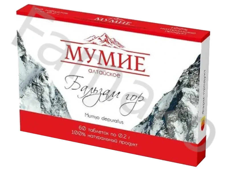 Altai Shilajit mumio 200 mg, 60 tablet