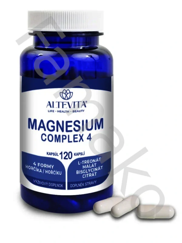 MAGNESIUM COMPLEX 4 - čtyři druhy hořčíku - 120 kapslí 
